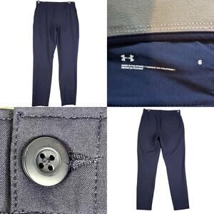 Under Armour Pants Womens Size 6 Navy Blue UA Links Golf High Rise Ankle New